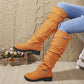 🔥Limited stock available 50% OFF🔥Women’s Wrinkled Knee-High Boots with Buckle Straps