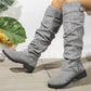 🔥Limited stock available 50% OFF🔥Women’s Wrinkled Knee-High Boots with Buckle Straps