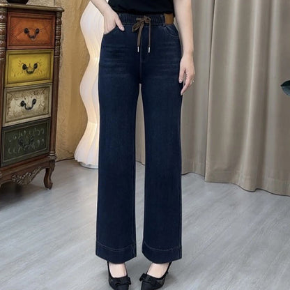 🔥Limited stock available 50% OFF🔥 Women's Straight-Leg Pants - Classic Casual Fit with Comfortable Elastic Waist for Everyday Style 🌟🛍️