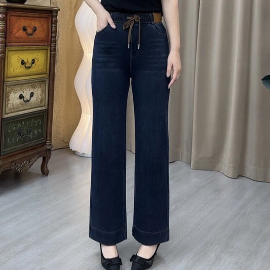 🔥Limited stock available 50% OFF🔥 Women's Straight-Leg Pants - Classic Casual Fit with Comfortable Elastic Waist for Everyday Style 🌟🛍️