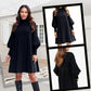 🔥Limited stock available 50% OFF🔥Women's Elegant Lantern Sleeve Pleated Dress