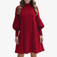 🔥Limited stock available 50% OFF🔥Women's Elegant Lantern Sleeve Pleated Dress