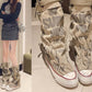 💗Limited stock: 50% OFF💗 Women's Retro Flat Slouch Mid-Calf Canvas Boots