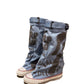 💗Limited stock: 50% OFF💗 Women's Retro Flat Slouch Mid-Calf Canvas Boots