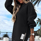 🔥Limited stock available 50% OFF🔥Long Sleeve Pullover Zipper Slit Casual Sweatshirt Dress
