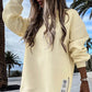 🔥Limited stock available 50% OFF🔥Long Sleeve Pullover Zipper Slit Casual Sweatshirt Dress