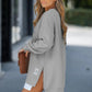 🔥Limited stock available 50% OFF🔥Long Sleeve Pullover Zipper Slit Casual Sweatshirt Dress