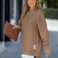 🔥Limited stock available 50% OFF🔥Long Sleeve Pullover Zipper Slit Casual Sweatshirt Dress