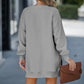 🔥Limited stock available 50% OFF🔥Long Sleeve Pullover Zipper Slit Casual Sweatshirt Dress