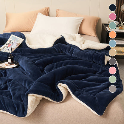 ⏳🔥LIMITED-TIME 50% OFF! ⏰❄️ Double-Layer Lambswool Blanket – Ultra-soft & warm for winter 🛏️✨