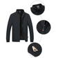 🔥Limited stock available 50% OFF🔥Men's Solid Color Zip Up Warm Jacket
