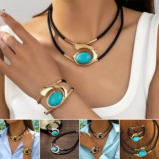 🔥Limited stock available 50% OFF🔥Vintage Boho Necklace & Bracelet Set