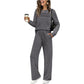 🔥Limited stock available 50% OFF🔥Women's Crew Neck Top & Drawstring Pants Set