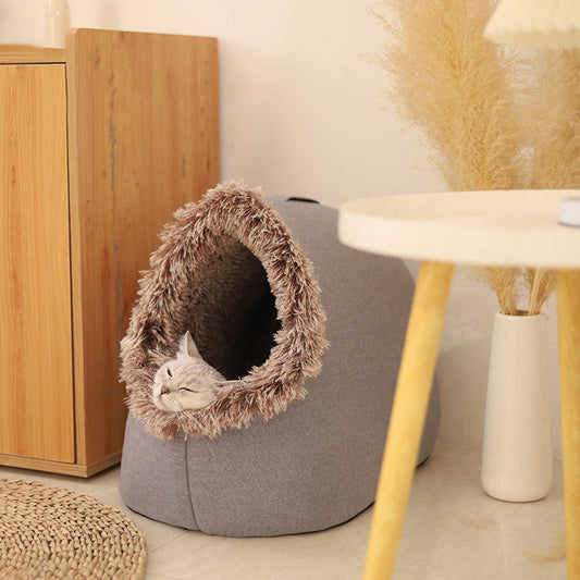 🔥Limited stock available 50% OFF🔥Winter Warm Pet Cave Bed