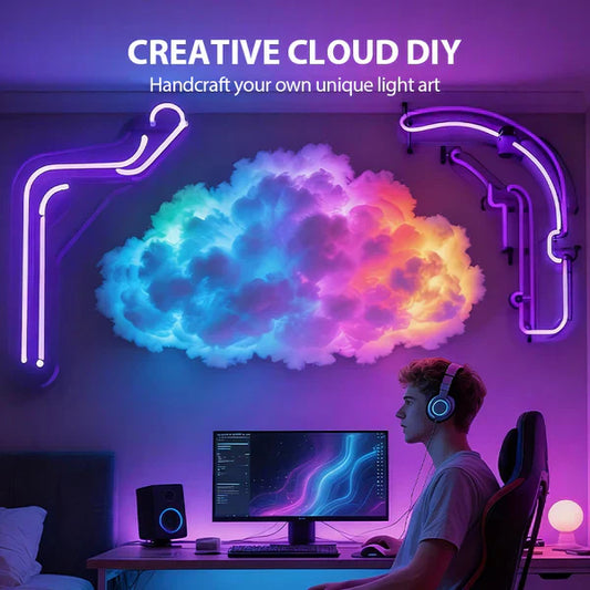 ⏳ Limited time 49% discount⏰ DIY USB-powered Thundercloud LED light decoration🌈☁️