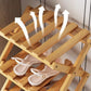 ✨ Foldable Bamboo Shoe Rack – Heavy-Duty Free-Standing Organizer – 100% Natural Alpine Bamboo, Tool-Free 5-Second Scissor Fold Setup-Compact Flat Storage – 2-10 Tiers 2 Colors 🌿