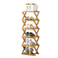 ✨ Foldable Bamboo Shoe Rack – Heavy-Duty Free-Standing Organizer – 100% Natural Alpine Bamboo, Tool-Free 5-Second Scissor Fold Setup-Compact Flat Storage – 2-10 Tiers 2 Colors 🌿