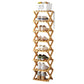 ✨ Foldable Bamboo Shoe Rack – Heavy-Duty Free-Standing Organizer – 100% Natural Alpine Bamboo, Tool-Free 5-Second Scissor Fold Setup-Compact Flat Storage – 2-10 Tiers 2 Colors 🌿
