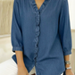 🎁New arrival 50% OFF💥Women's Casual Ruffle V-Neck Shirt | Soft, Breathable & Flattering High-Low Hem ✨