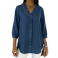 🎁New arrival 50% OFF💥Women's Casual Ruffle V-Neck Shirt | Soft, Breathable & Flattering High-Low Hem ✨