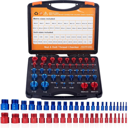 📢📢50% OFF !! ⏰ Nut & Bolt Thread Checker Kit – Dual-Sided, Military-Grade, Metric & Imperial ✨