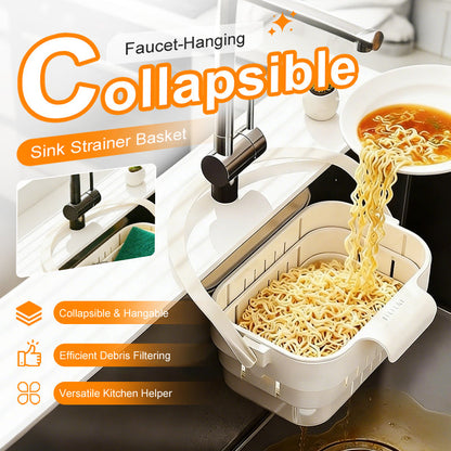 🧺 BUY 3 GET 1 FREE! 🍅 Collapsible Faucet-Hanging Sink Strainer Basket – Hanging, practical & easy to clean – Perfect for fruits, veggies or kitchen utensils – space-saving and versatile 🥦✨
