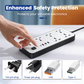 🔌⚡ LIMITED-TIME 50% OFF! Multi-Outlet Power Strip with Long Extension Cord – Built-In USB Charging, One-Touch Control & Safety Protection
