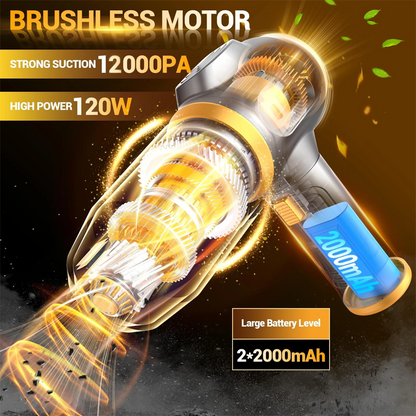 🚗🛡️ LIMITED-TIME 50% OFF! Cordless 4-in-1 Portable Car Vacuum Cleaner Set