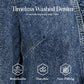 ⏳Limited-time 50% off⏰ Your Basket Loves This 🛍	Women's Ruffle Trim Open-Front Denim Jacket🧥