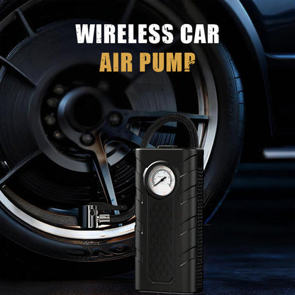 🚗💨 Wireless Rechargeable Car Tyre Inflator – Portable Electric Air Pump with Precision Pressure Gauge ⚡
