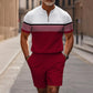 🎁Free Gift 🎁Men's Quarter-Zip Shirt & Shorts Set