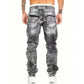 Men's Fashion Creative Stretch Denim Jeans,Minimalist Style Suitable For Summer, Emo Style— Free shipping for two pieces