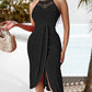 👗✨ LIMITED TIME 50% OFF! Women’s Asymmetrical Halter Dress – Adjustable Neck Tie, Flowing Irregular Hem and Lightweight Comfort