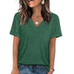 👕 50% OFF NOW! 🌸 Women's V-Neck Short Sleeve Casual T-Shirt – Classic V-Neck, Soft Polyester & Rolled Cuffs ✨