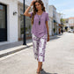 🥳SUMMER HOT SALE🥳💞50K+ SOLD!💥50% OFF! 🔥Casual Round Neck Layered Tunic Top and Wide Leg Pants Set