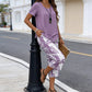 🥳SUMMER HOT SALE🥳💞50K+ SOLD!💥50% OFF! 🔥Casual Round Neck Layered Tunic Top and Wide Leg Pants Set