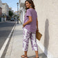 🥳SUMMER HOT SALE🥳💞50K+ SOLD!💥50% OFF! 🔥Casual Round Neck Layered Tunic Top and Wide Leg Pants Set