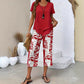 🥳SUMMER HOT SALE🥳💞50K+ SOLD!💥50% OFF! 🔥Casual Round Neck Layered Tunic Top and Wide Leg Pants Set