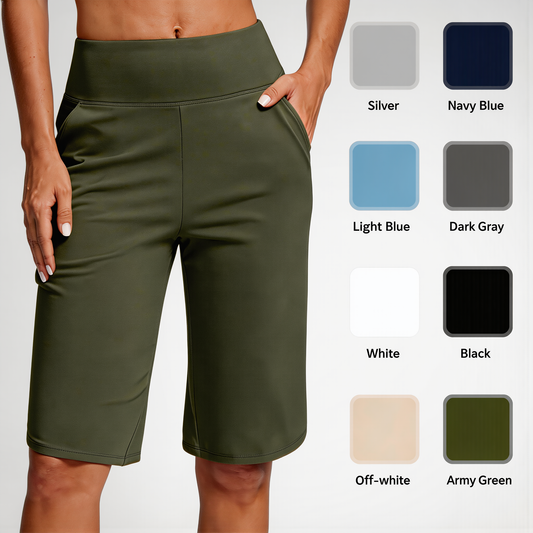 ⏰2026 Summer Hot Sale 53% OFF🔥Women's Bermuda Shorts with Pockets -👍Knee Length Athletic Casual Long Shorts