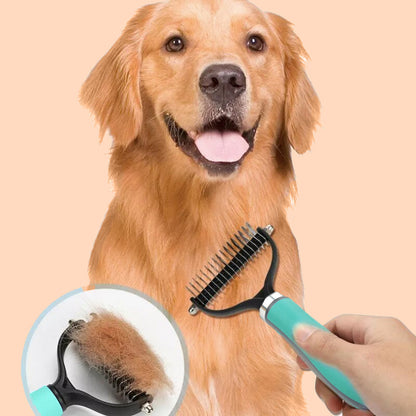 🐾 50% OFF NOW! 🧹 Double-Sided Self-Cleaning Pet Grooming Brush – Removes Loose Fur, Massages Skin & Reduces Shedding for Dogs & Cats 🐶
