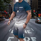 🔥LIMITED TIME 70% OFF!🔥 🏖️Summer Cool Deal: ONLY ￡15.99!!😎Men's Gradient Color T-Shirt & Shorts Set