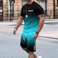 🔥LIMITED TIME 70% OFF!🔥 🏖️Summer Cool Deal: ONLY ￡15.99!!😎Men's Gradient Color T-Shirt & Shorts Set