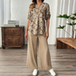 🥳2026 HOT SALE🥳💞50K+ ✨Women's 2-Piece Floral Blouse & Wide-Leg Pants Set