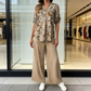 🥳2026 HOT SALE🥳💞50K+ ✨Women's 2-Piece Floral Blouse & Wide-Leg Pants Set