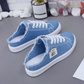 👟✨ LIMITED TIME 50% OFF! Women’s Frayed Denim Mule Sneakers – Easy Slip On Design, Platform Sole and Effortless Casual Style