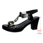 👡 50% OFF NOW! ✨ Women's Chunky Heel T-Strap Sandals – Elastic Slingback, Cushioned Platform & Metallic T-Strap – Day to Night Comfort 💃