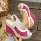 💐50% OFF ! Women’s Peep-Toe Wedge Sandals – Lightweight Sole, Slimming Silhouette 🌸✨【Limited Offer】