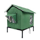 📢📢50% OFF !!⏰ 🐈 All-Weather Elevated Outdoor Cat House – Waterproof Oxford Cloth, Thermal Aluminum Lining & Foldable Design 🌧️