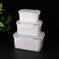 🍓✨ 3-PC Fruit Container Set – Removable Colander, Leak-Proof & Stackable