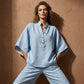⏰🔥LIMITED TIME 50% OFF!🔥50K+ SOLD!    Women's Stand-Up Collar Top & Wide-Leg Pants Set